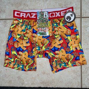 Crazy Boxer Gingerbread Man Christmas Boxer Briefs Underwear Size S NWT